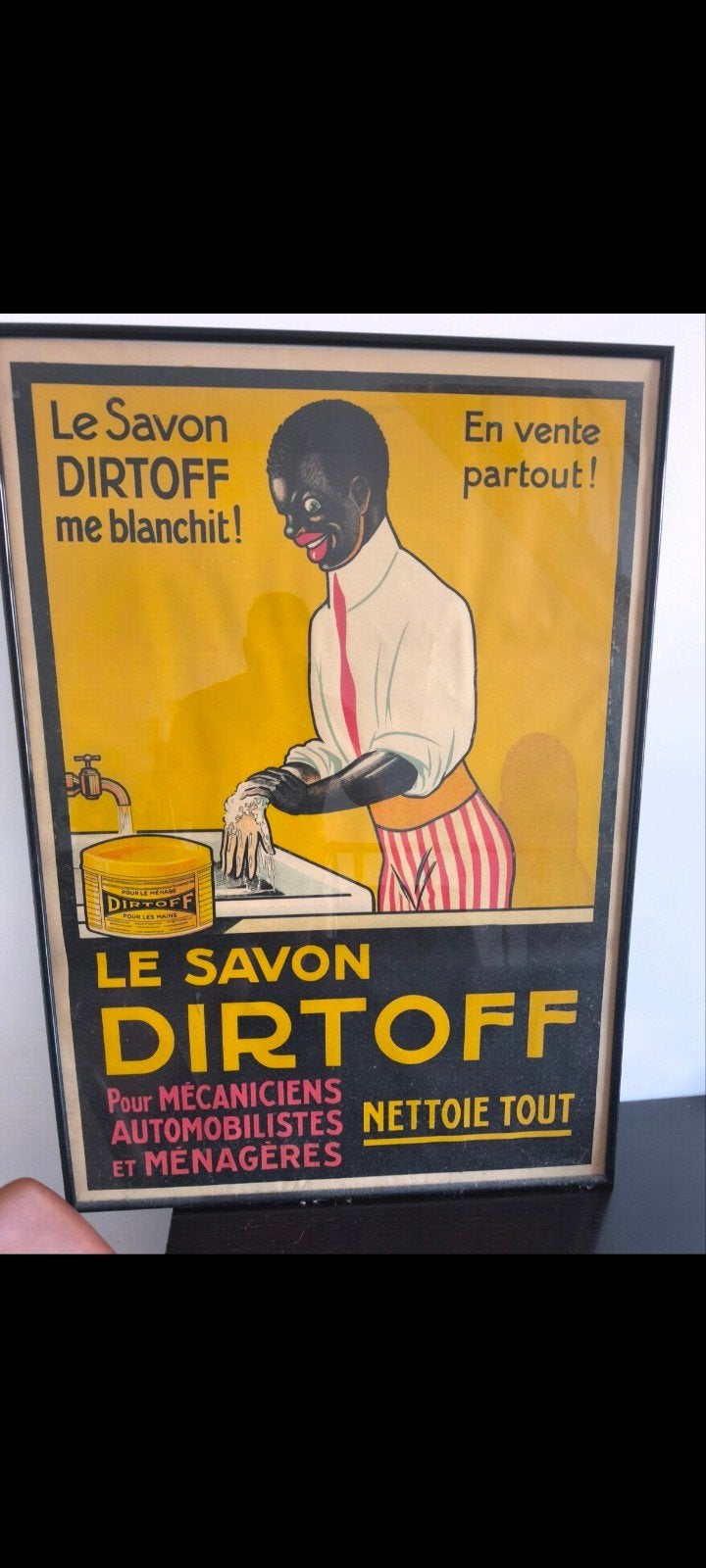 Poster "LE SAVON DIRTOFF 1930 super rare, Enlèvement