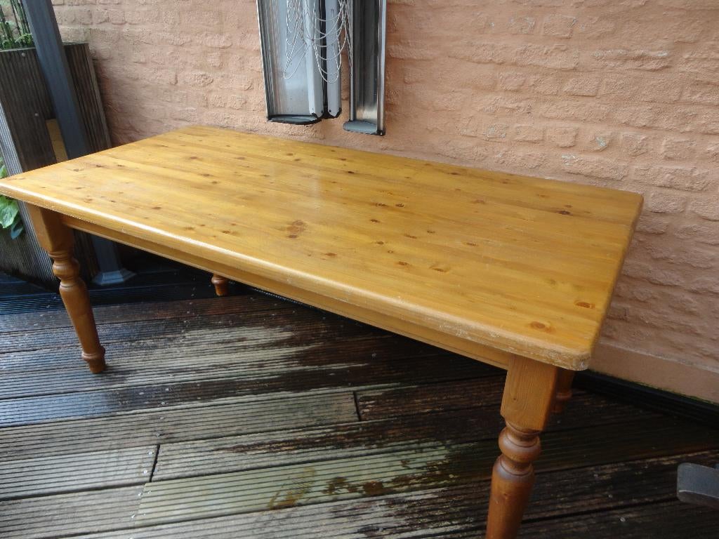 Zwaar grenen tafel met lade, Antiek en Kunst, Ophalen