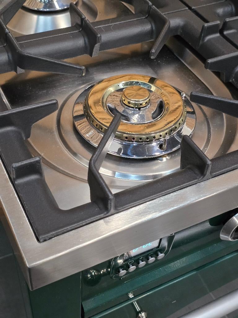 🔥Luxe Fornuis Boretti 70cm groen en rvs 4 pits GASOVEN, Elektronische apparatuur, Fornuizen, Ophalen, 60 cm of meer, Grill, 4 kookzones
