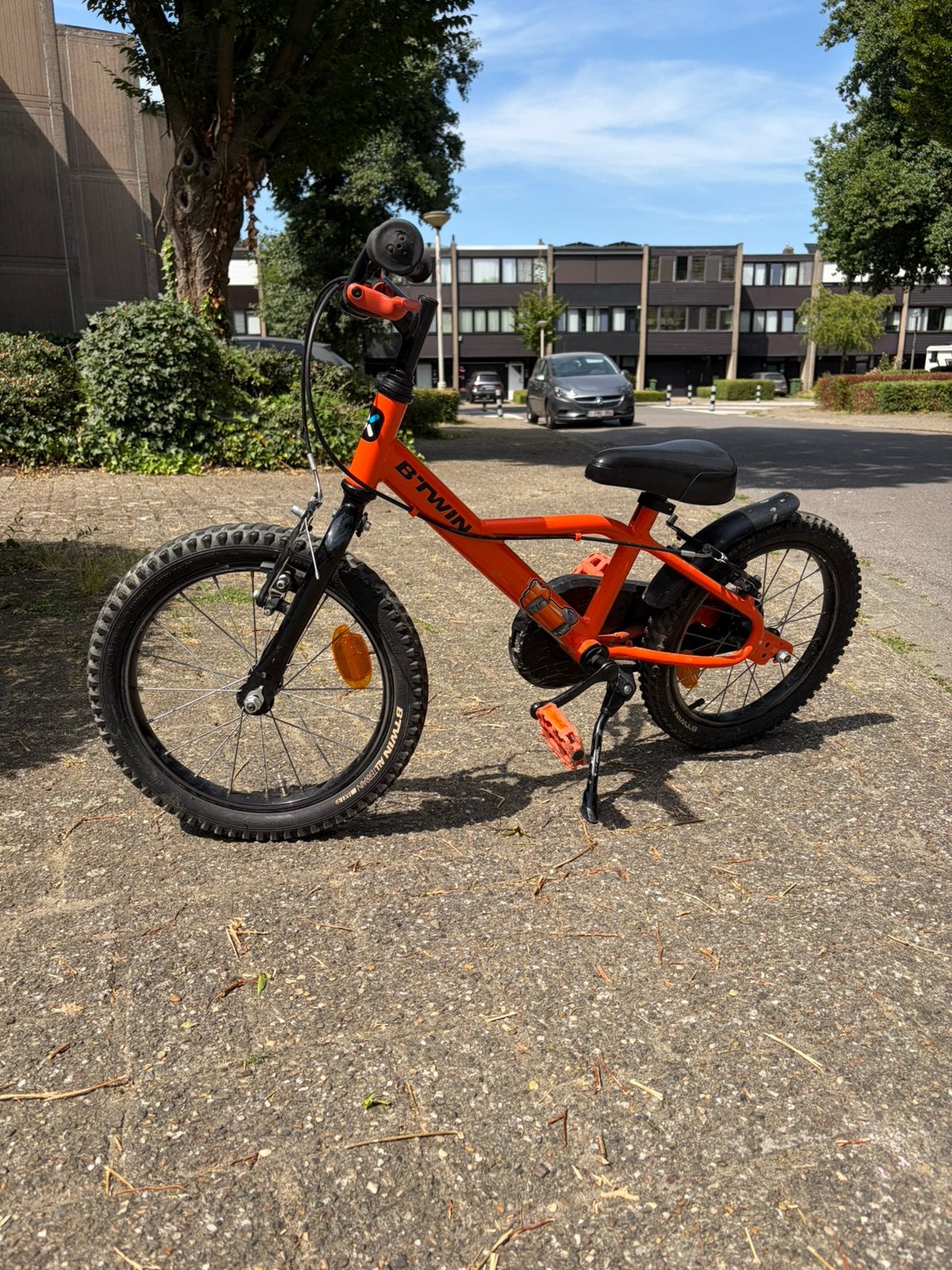 Kinderfiets 16 inch Btwin oranje, Ophalen, Zo goed als nieuw, 16 inch