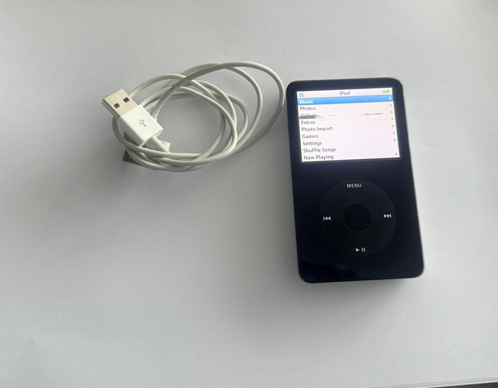 iPod classic 30gb zwarte „zoek” optie, Gebruikt, Classic, Met radio, Zwart