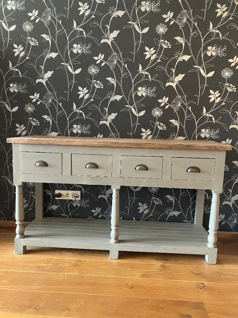 Sidetable - hout, Huis en Inrichting, Ophalen, 100 tot 150 cm, Zo goed als nieuw, 25 tot 50 cm