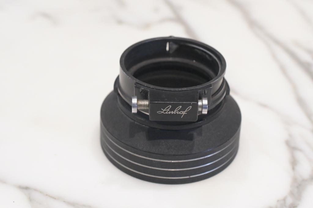 Pare-soleil Linhof noir pour 105 mm et 150 mm, TV, Hi-fi & Vidéo, Enlèvement ou Envoi, Utilisé, Autres types