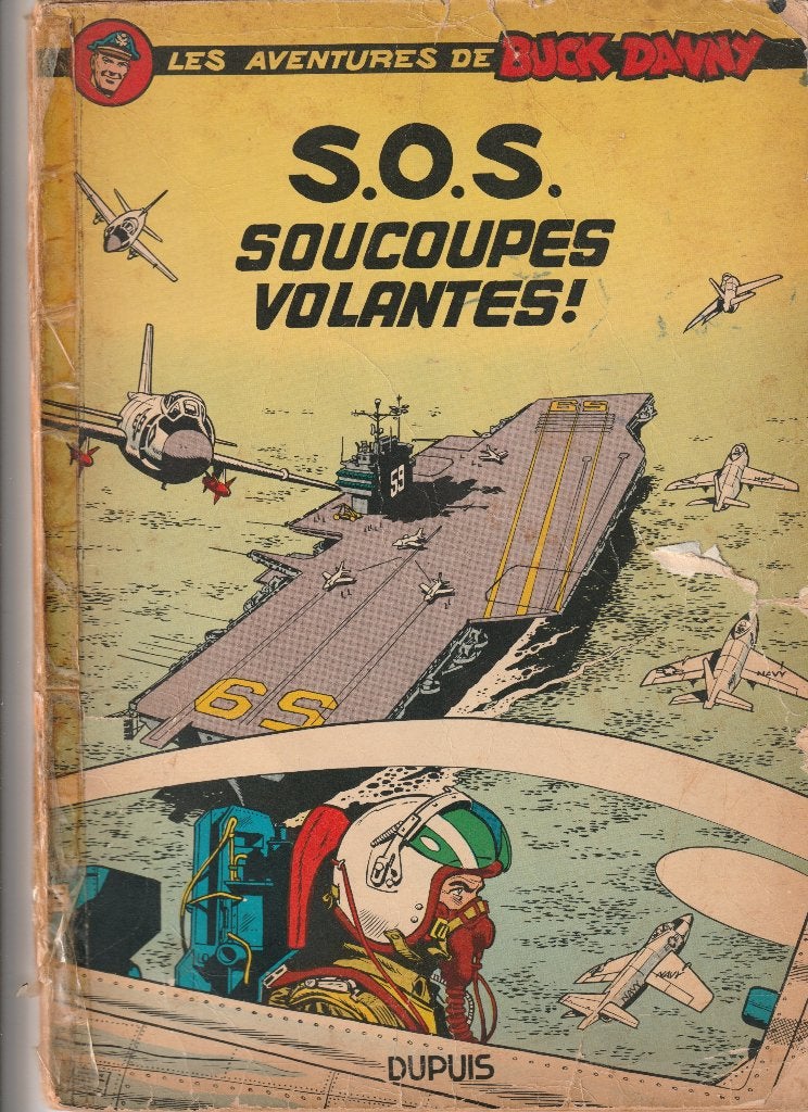 BUCK DANNY BD VOLUME 20 SOS VLIEGENDE SCHOTELS 1959, Gelezen, Charlier - Hubinon, Eén stripboek, Ophalen of Verzenden