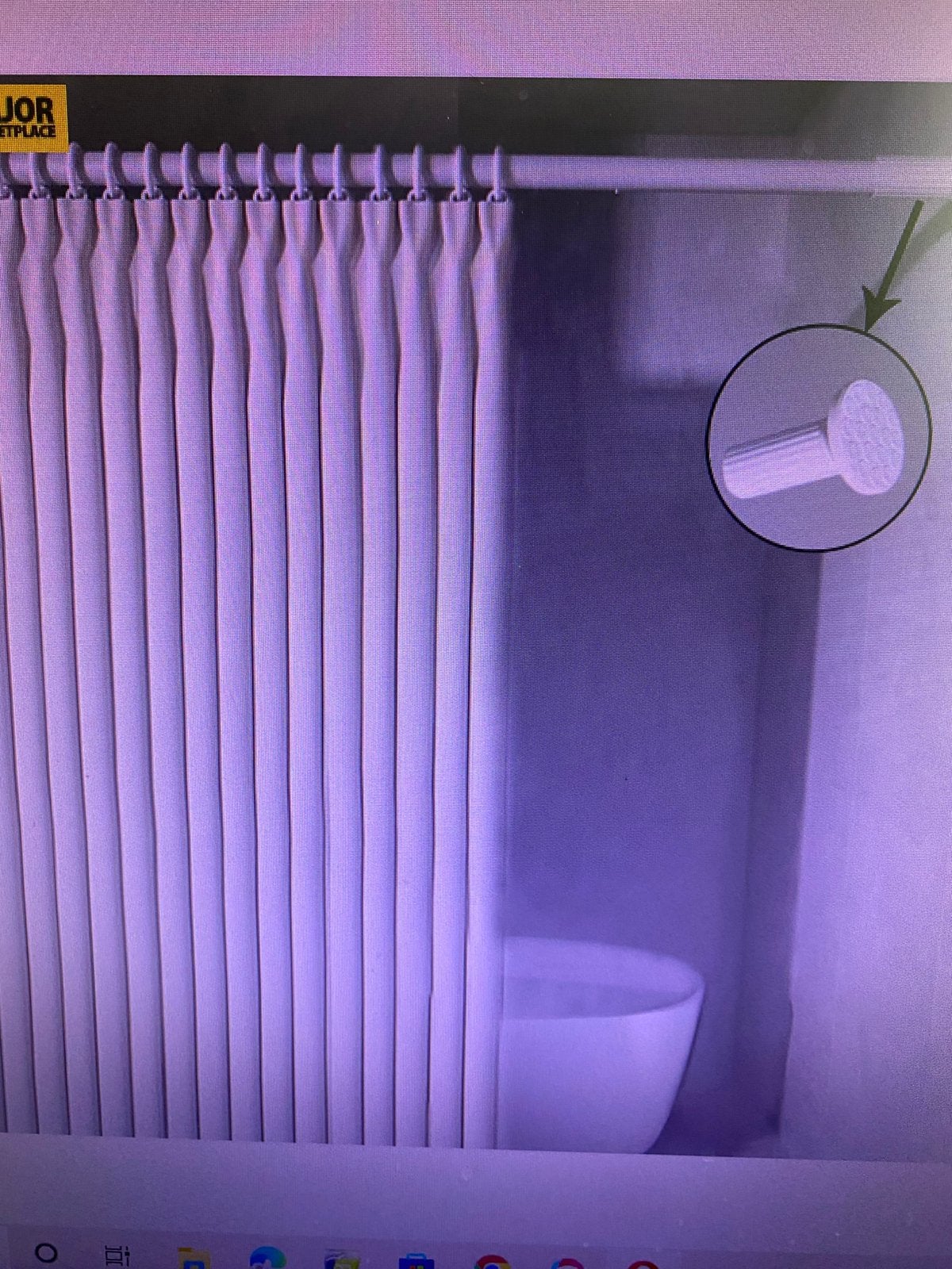 Rideau de douche télescopique blanc en acier inox 278-327 cm, Maison & Meubles, Enlèvement ou Envoi, Neuf, Blanc, Autres matériaux