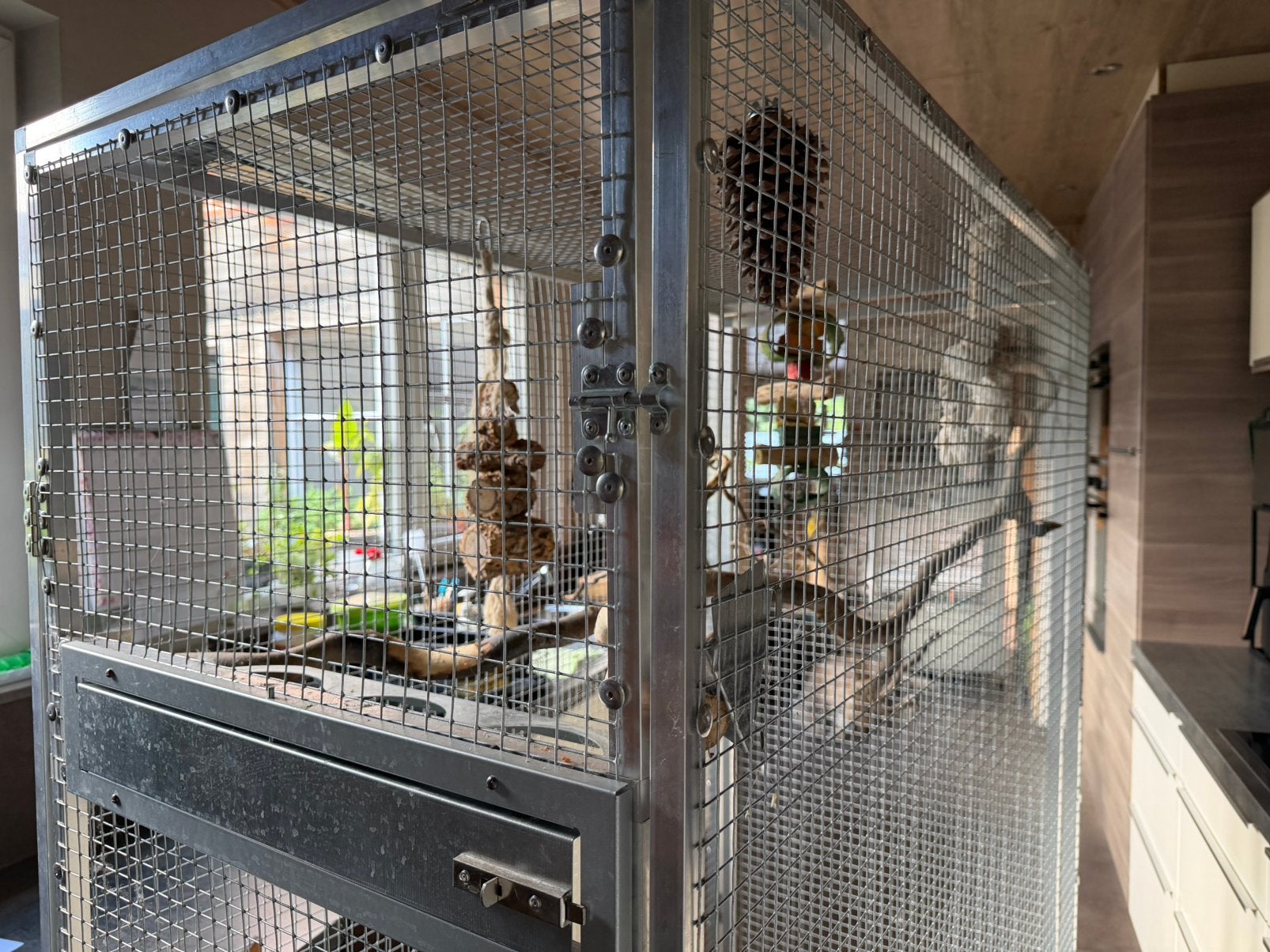 Aluminium kooi | voliere, Ophalen, Zo goed als nieuw, Aluminium, Vogelkooi