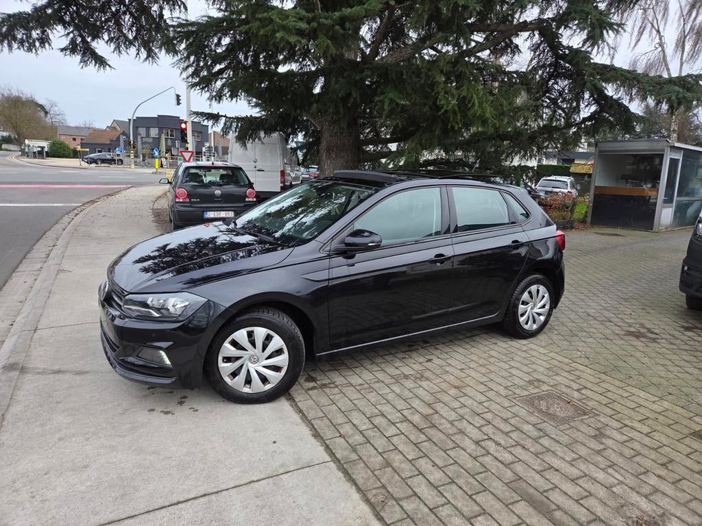 Vw Polo 1.0i 2018 panodak cruise control carplay parksensor, Auto's, Voorwielaandrijving, Stof, Zwart, 5 deurs