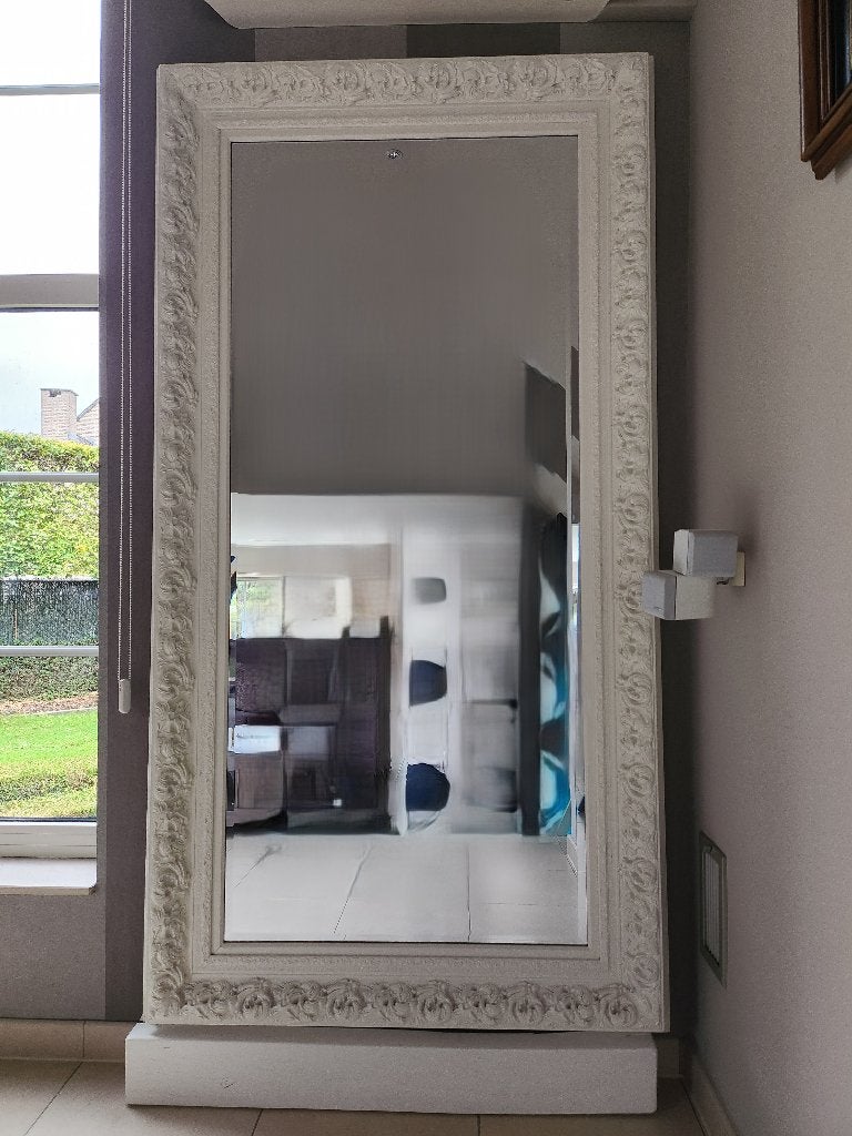 Grote decoratieve spiegel, Huis en Inrichting, Ophalen, 200 cm of meer, Zo goed als nieuw, 100 tot 125 cm