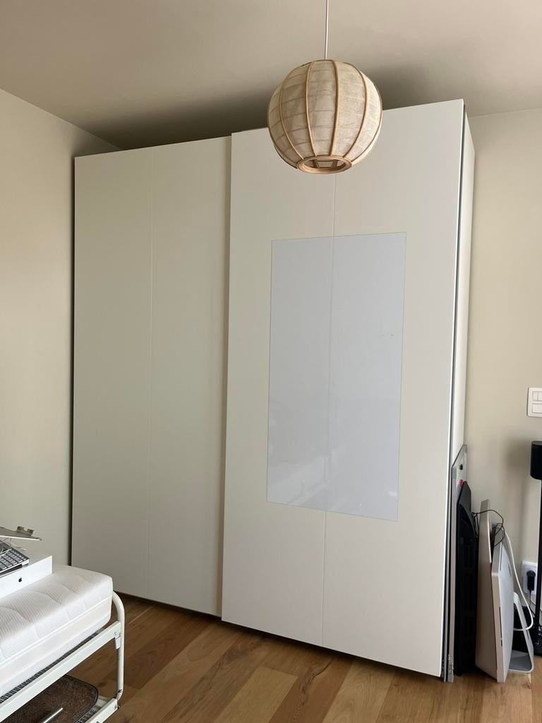IKEA Hasvik Schuifdeuren, Huis en Inrichting, Kasten | Kleerkasten, Ophalen, Zo goed als nieuw, 200 cm of meer, 200 cm of meer