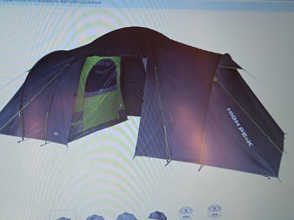 Familietent 6 personen, Ophalen, Nieuw, Tot en met 6