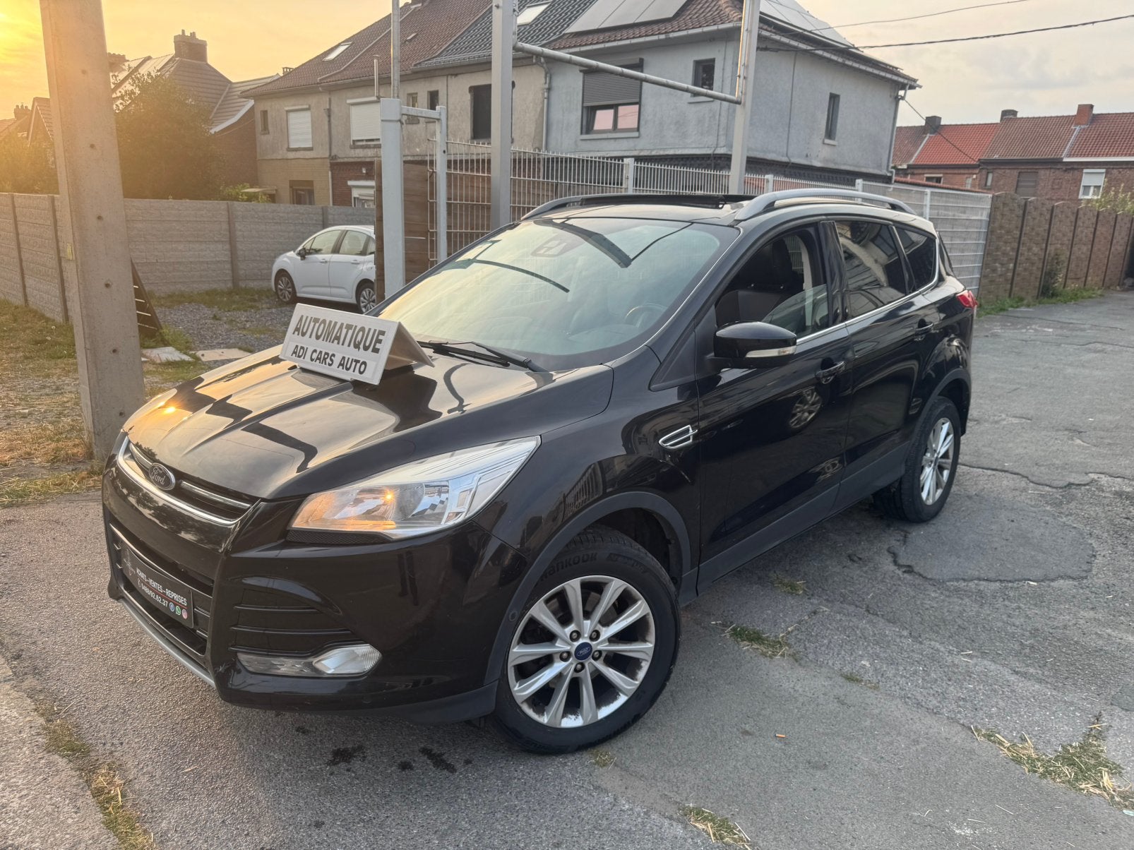 Ford kuga 2.0 diesel automaat 2015 euro 6b full options, Auto's, Ford, 4 cilinders, Zwart, Leder, Bedrijf