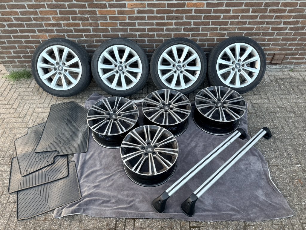Set winterwielen + zomervelgen Hyundai, Auto-onderdelen, Banden en Velgen, Ophalen, Gebruikt, Banden en Velgen, Winterbanden