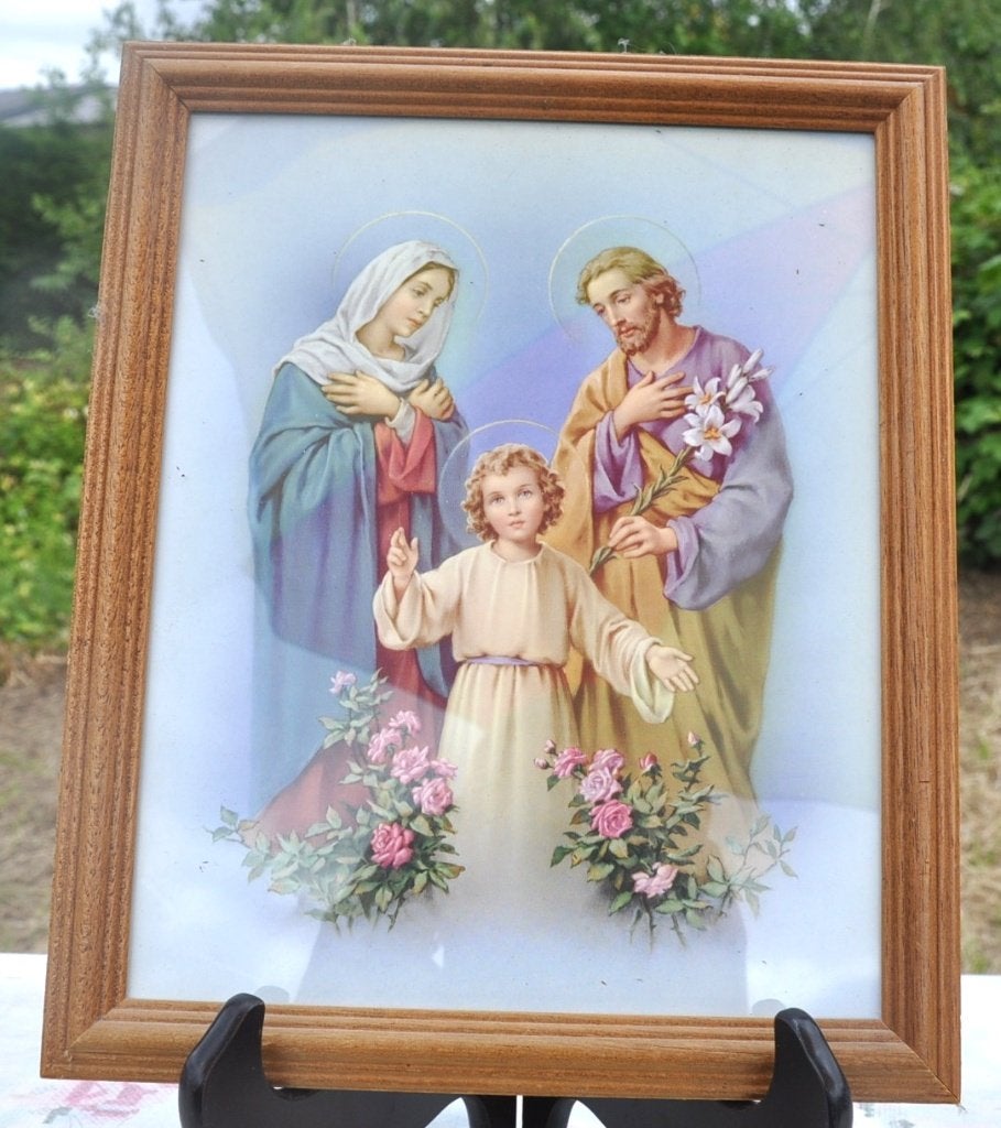 cadre religieux  sainte famille, Antiquités & Art, Enlèvement ou Envoi