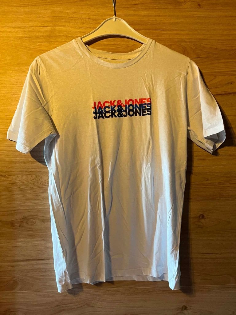 tshirt wit print jack jones maat s, Gebruikt, Ophalen of Verzenden, Shirt of Longsleeve, Jongen