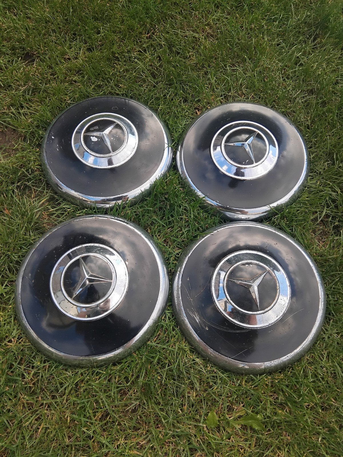 4 oldtimer mercedes wielschijven, Ophalen of Verzenden, Gebruikt