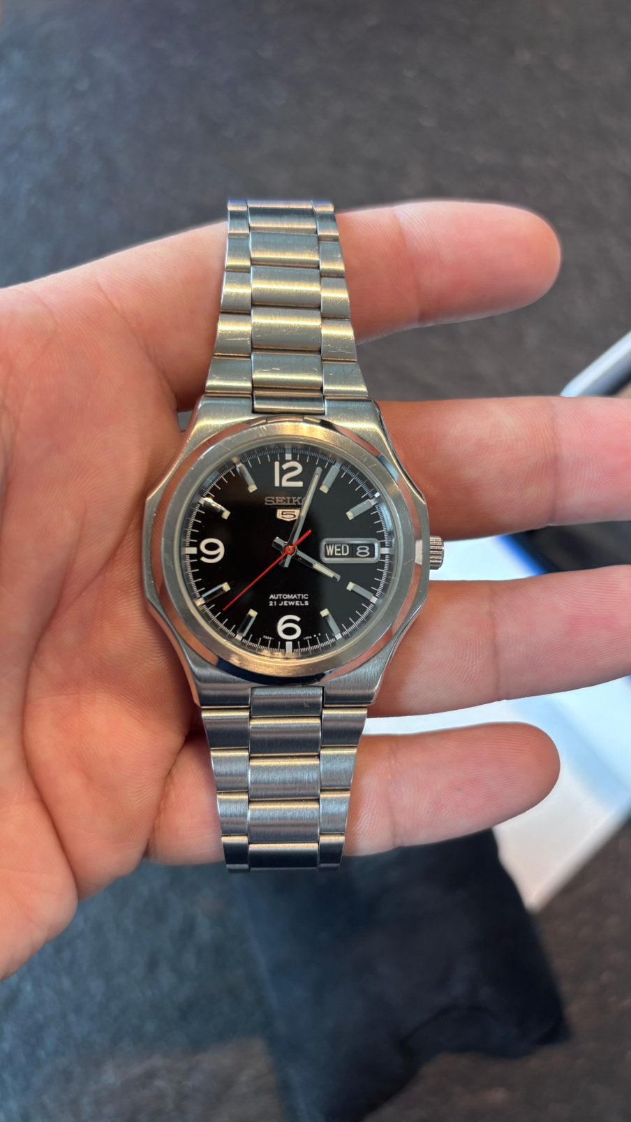 Seiko snkk59k1 ‘seikonaut’, Bijoux, Sacs & Beauté, Montre-bracelet, Seiko, Enlèvement ou Envoi, Acier