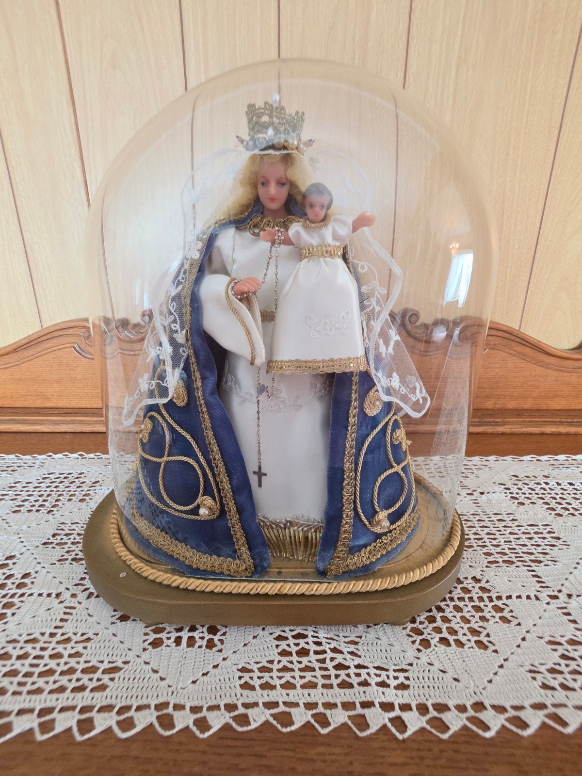Maria beeld onder glazen stolp, Antiek en Kunst, Ophalen