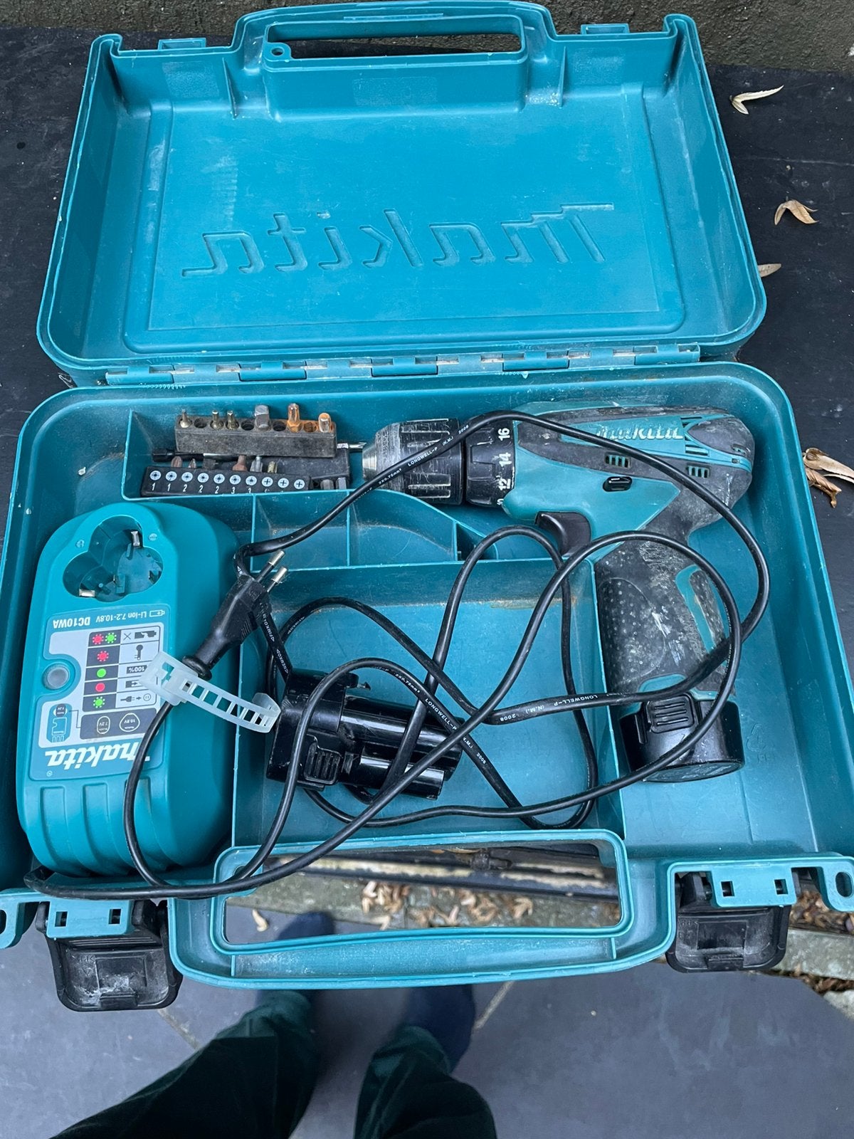 Makita vijsmachine, Ophalen, Gebruikt