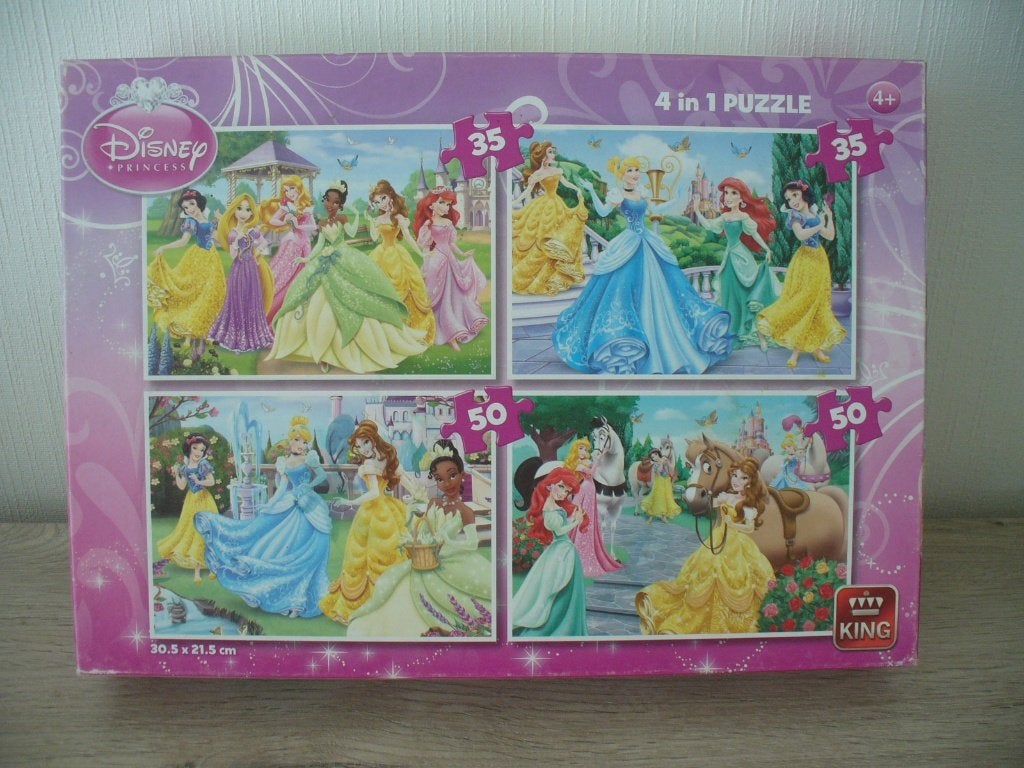 Puzzel Disney Princess 4 in 1, Kinderen en Baby's, Speelgoed | Kinderpuzzels, Ophalen of Verzenden, Zo goed als nieuw