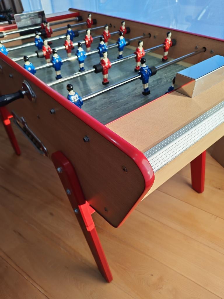 Stella Star tafelvoetbaltafel van beukenhout - nieuwstaat, Ophalen, Zo goed als nieuw