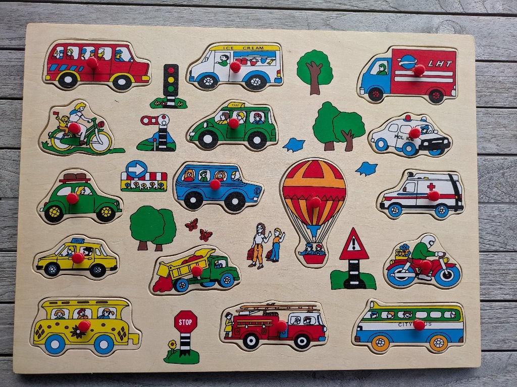 2 Houten puzzels, 10 tot 50 stukjes, Ophalen of Verzenden, Zo goed als nieuw, Van hout