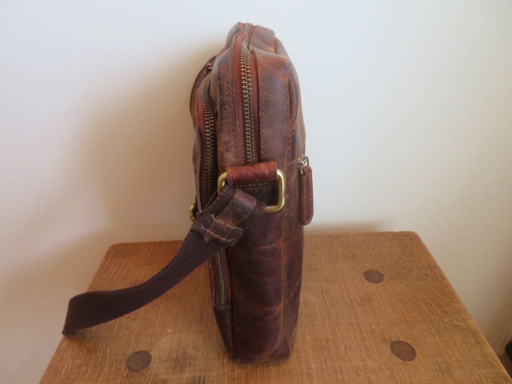 Sacoche cuir style vintage, pour homme, Autres marques, Cuir, Comme neuf, Brun