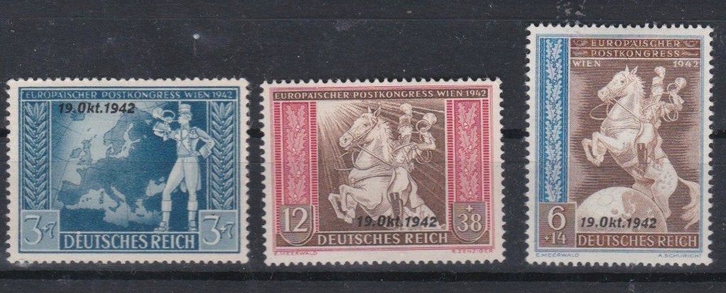Empire allemand 1942 n 823 - 825 *, Timbres & Monnaies, Timbres | Europe | Allemagne, Envoi, Empire allemand