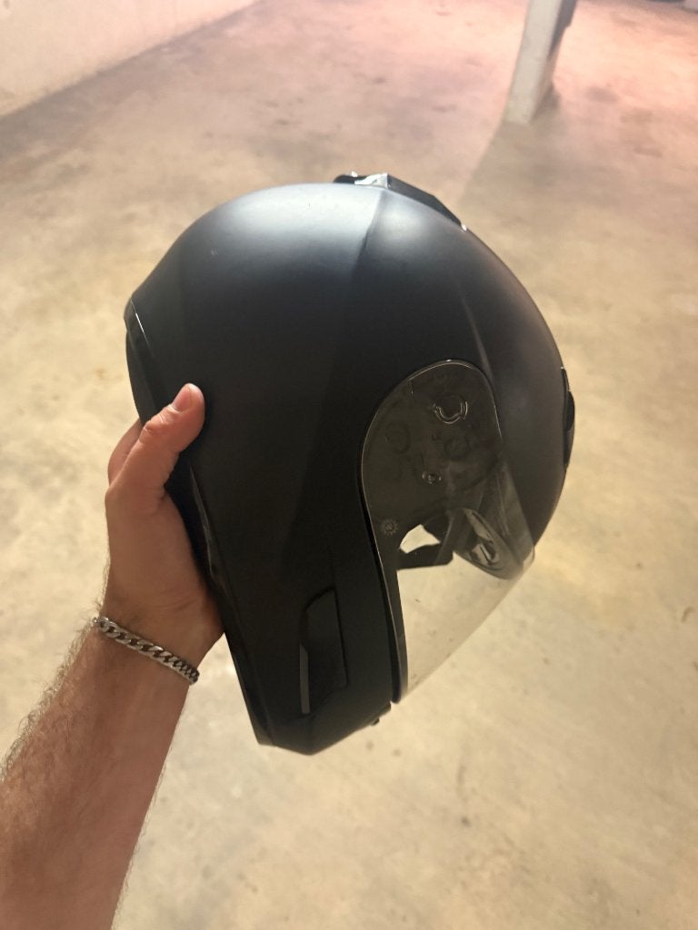 HJC CL-SP motorhelm matzwart - Schadevrij & nooit gevallen!, Motoren, Kleding | Motorhelmen, Ophalen, Heren, HJC, Tweedehands
