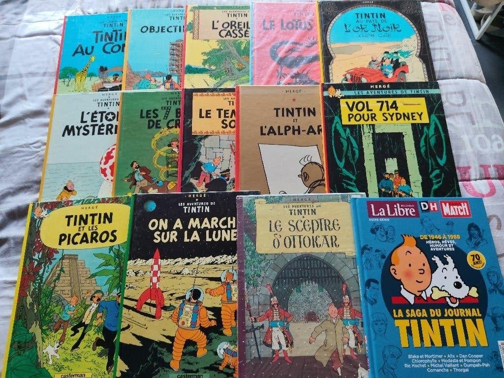 lot de 14  bd tintin  réed, Livres, Enlèvement, Utilisé