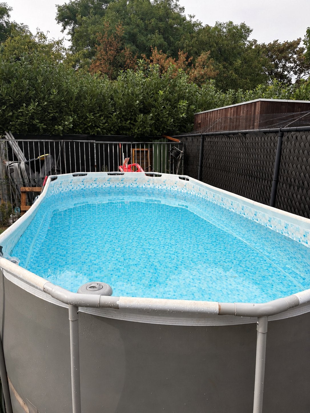 Mooi groot zwembad met warmtepomp, Tuin en Terras, Gebruikt, 200 tot 300 cm, Ovaal, Ophalen