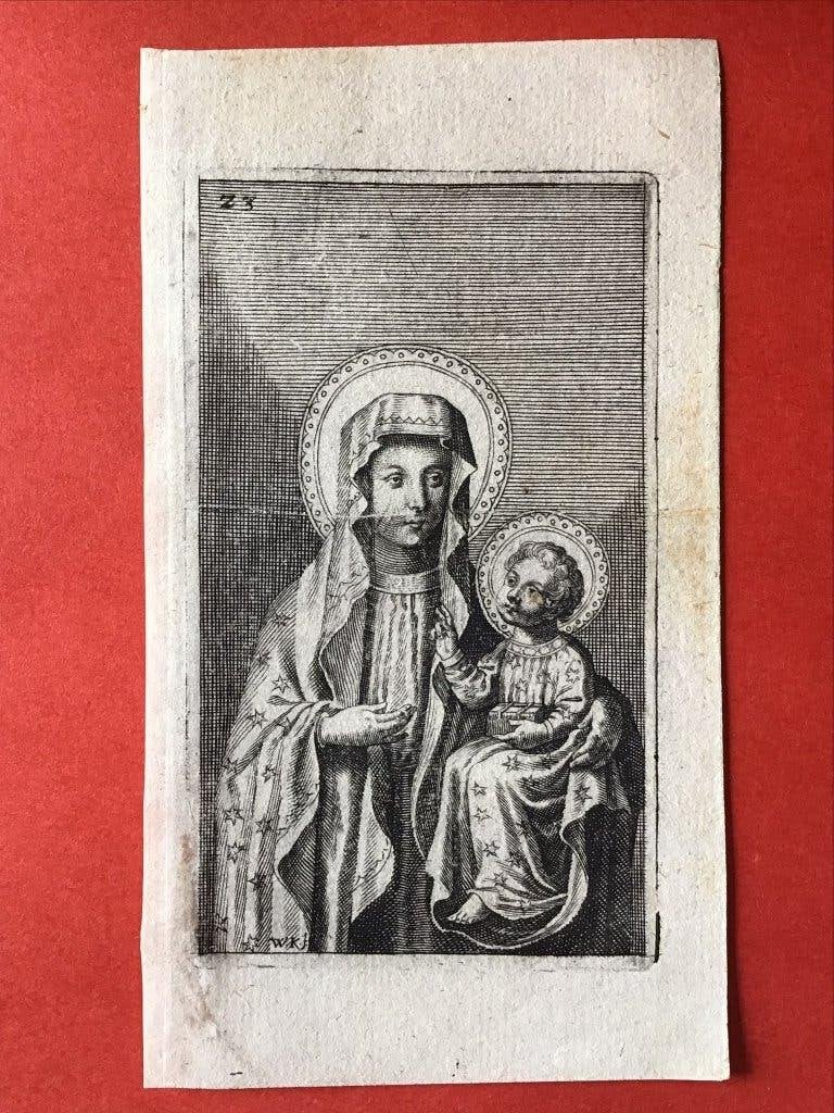 17e gravure Wolfgang Kilian Augsburg Madonna en Kind, Antiek en Kunst, Ophalen of Verzenden