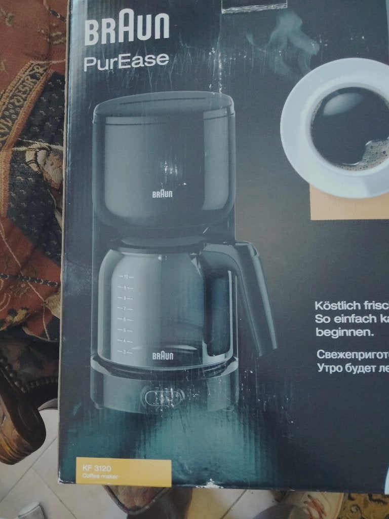Braun pur ease:kzetapp;glasbeker gezocht, Elektronische apparatuur, Koffiezetapparaten, Ophalen, Koffiemachine, Gemalen koffie