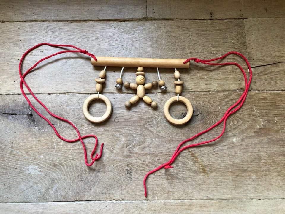 Houten mobiel, Ophalen, Zo goed als nieuw, Mobiel, Met geluid