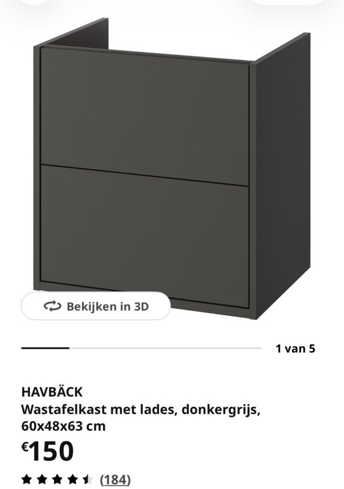 Nieuw ikea lavabo & kast, Maison & Meubles, Enlèvement, Comme neuf