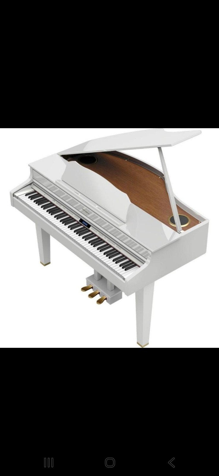 piano in nieuwe staat, Musique & Instruments, Pianos, Enlèvement, Blanc, Piano, Brillant