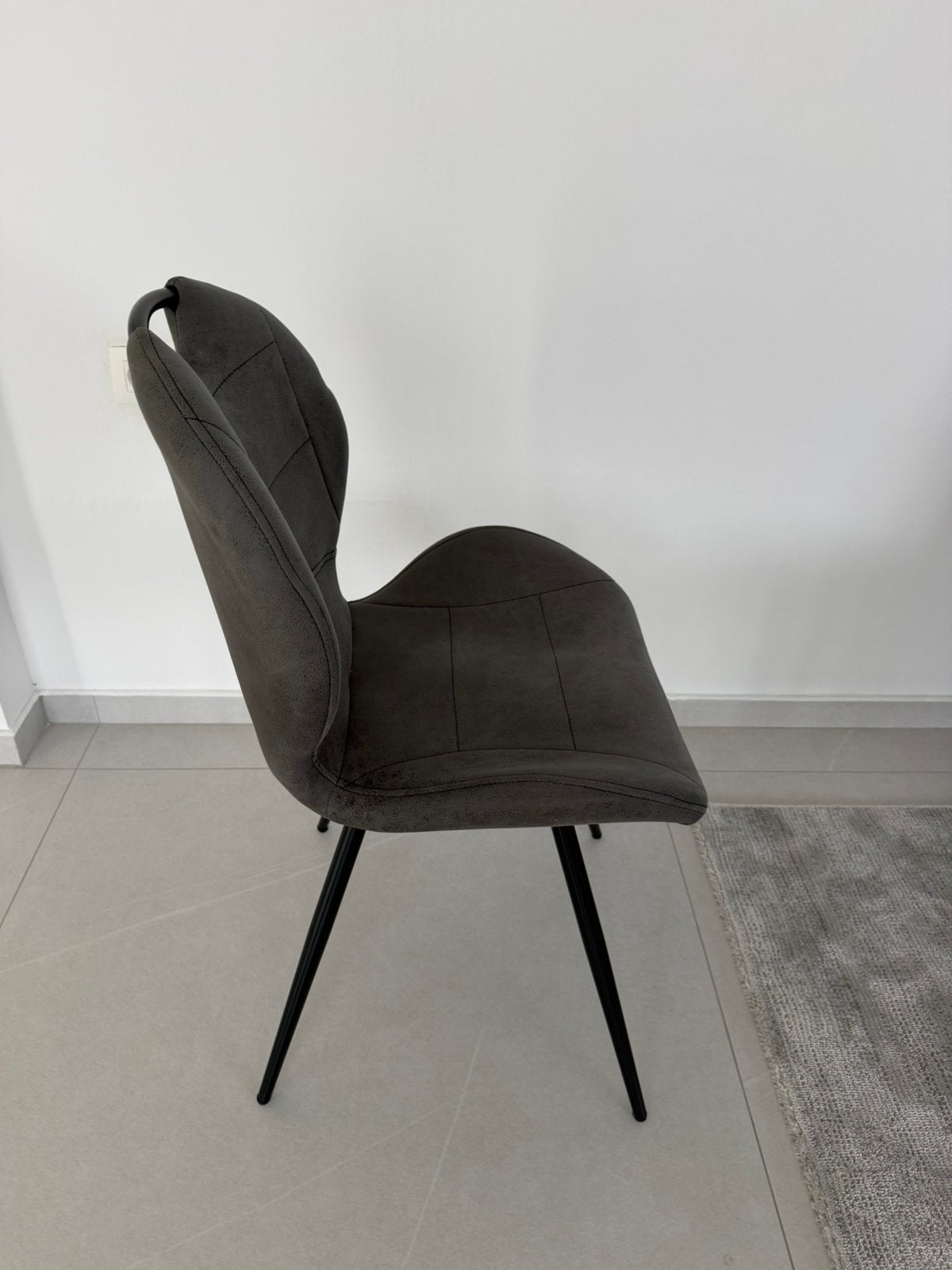 12 grijze eetkamerstoelen, Ophalen, Gebruikt, Grijs