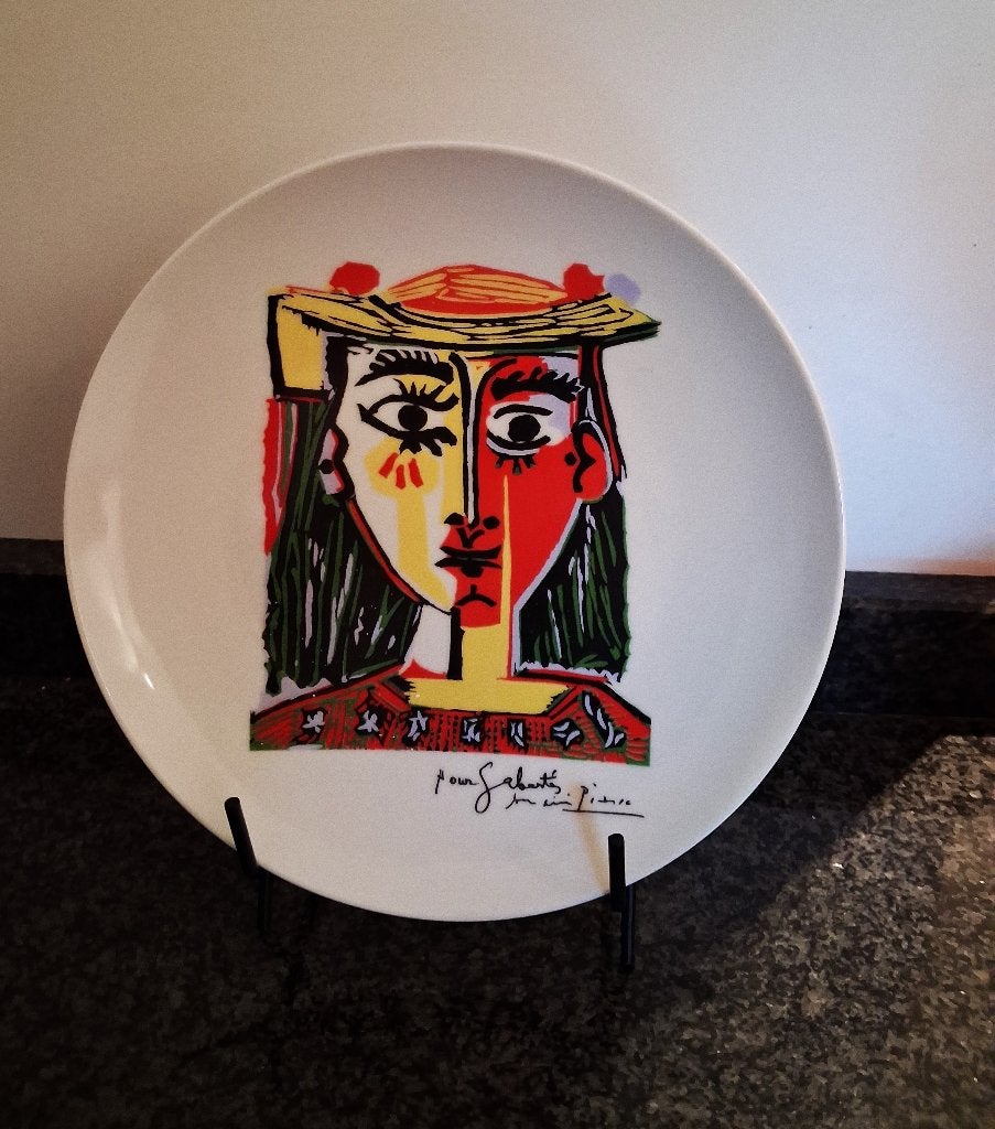 Pablo Picasso, bord, gesigneerd in druk, Antiquités & Art, Enlèvement ou Envoi, Assiette, Pierre/céramique, Signé