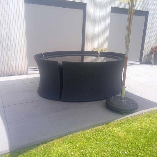 Tuinset 6 tot 8 personen, Tuin en Terras, Tuinsets en Loungesets, Ophalen, Gebruikt, Wicker, Tuinset