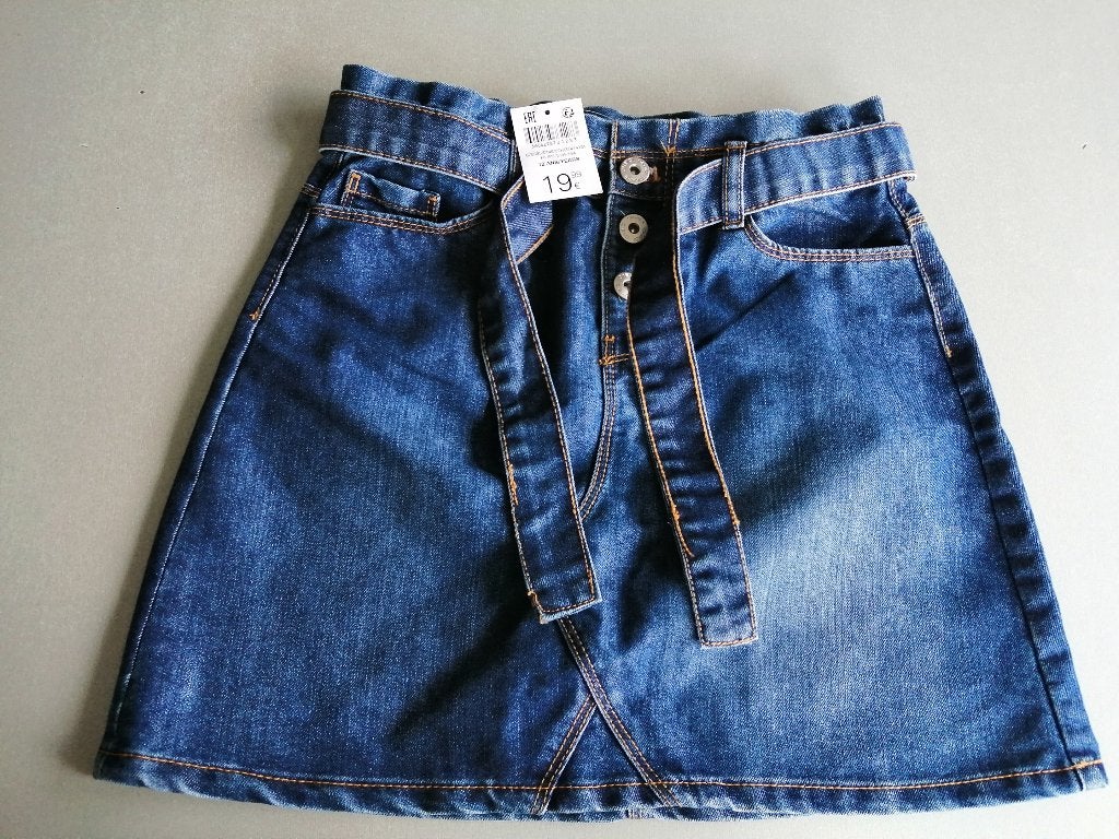 Nieuw jeansrokje 12 jaar maat 152, Enlèvement ou Envoi, Neuf, Fille, Robe ou Jupe