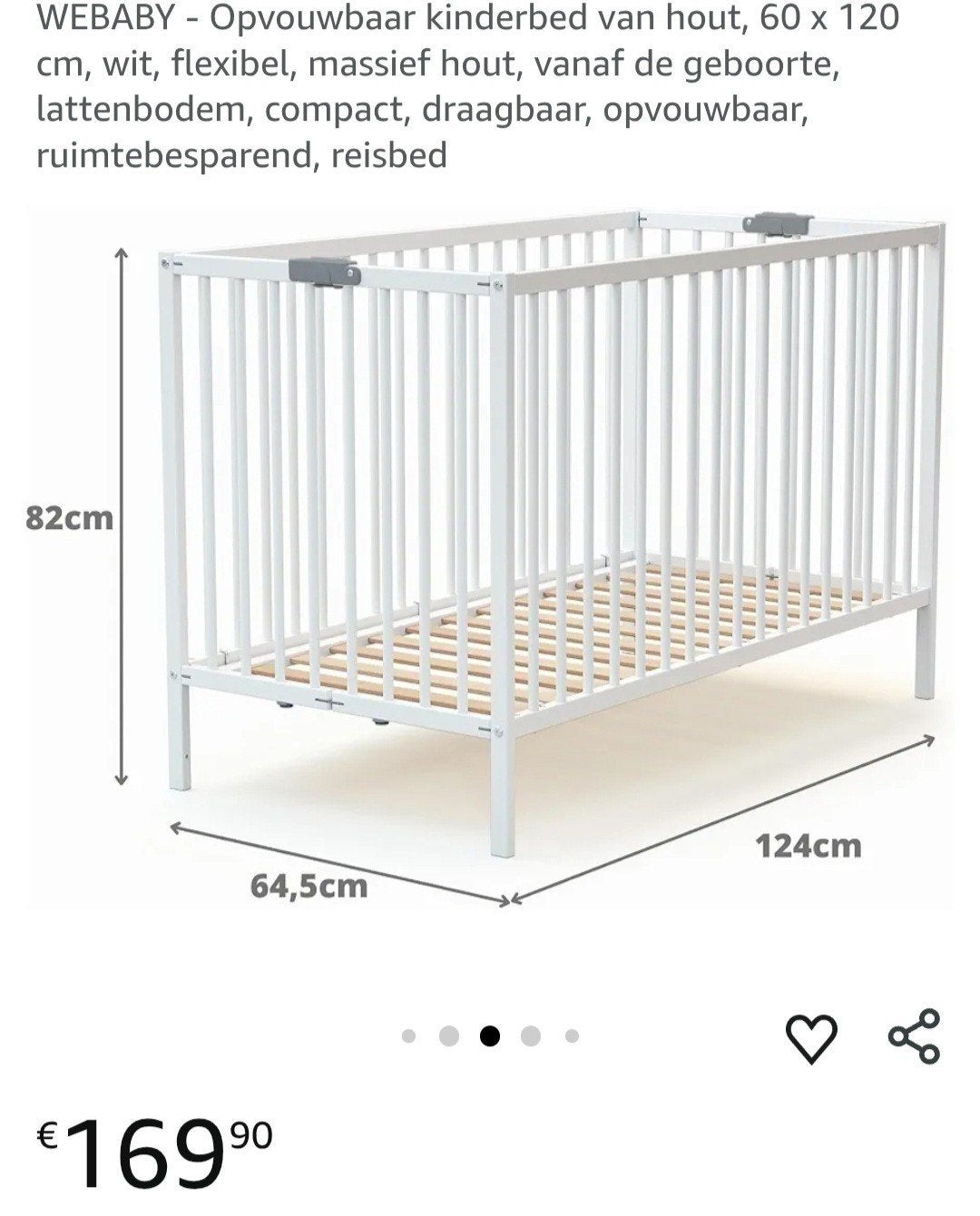 Ledikant....kinderbed. Inklapbaar., Kinderen en Baby's, Ophalen, Ledikant