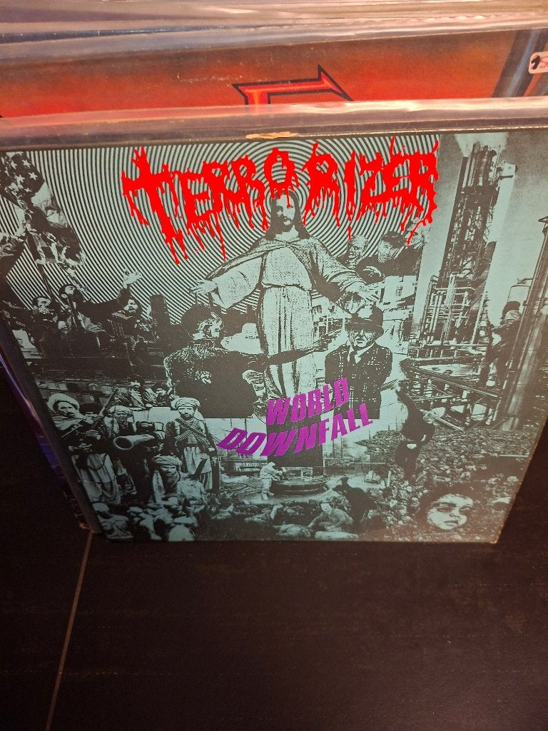 lp - terrorizer - world downfall - vak 4, Enlèvement ou Envoi, Death metal, Utilisé, Pochette photo