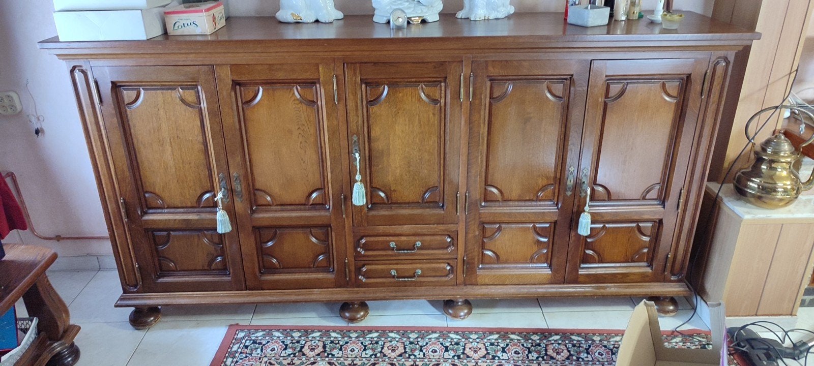 sterke eiken houten Wandkast, Antiek en Kunst, Ophalen