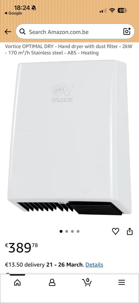 Vortice optimal dry a nieuw!, Ophalen