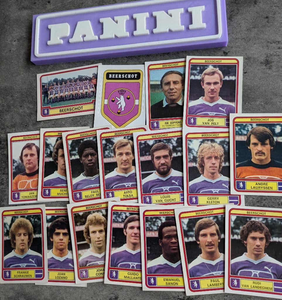 PANINI FOOTBALL 79 BEERSCHOT 18X STICKERS 1979 VOETBAL, Verzenden, Nieuw