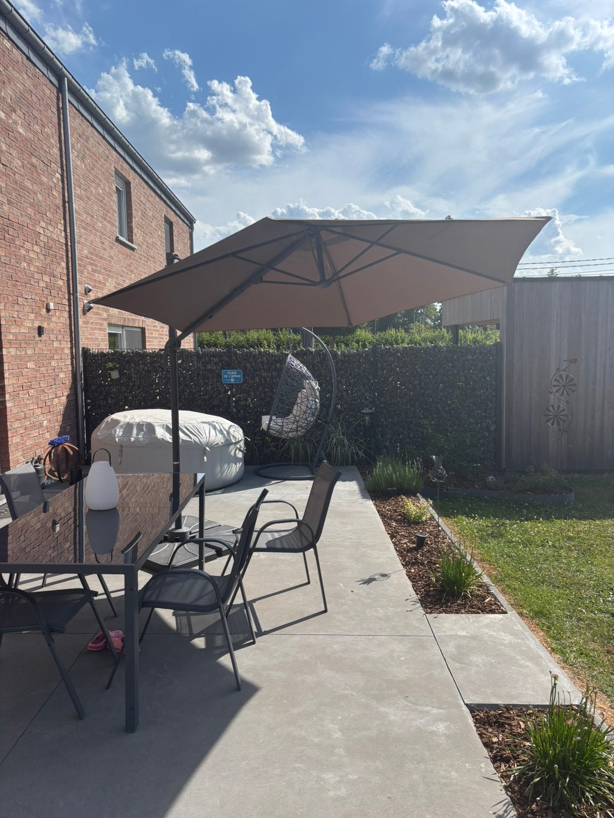 Parasols, Jardin & Terrasse, Parasols, Comme neuf, Parasol sur pied, Inclinable, Réglable, Étanche, Enlèvement