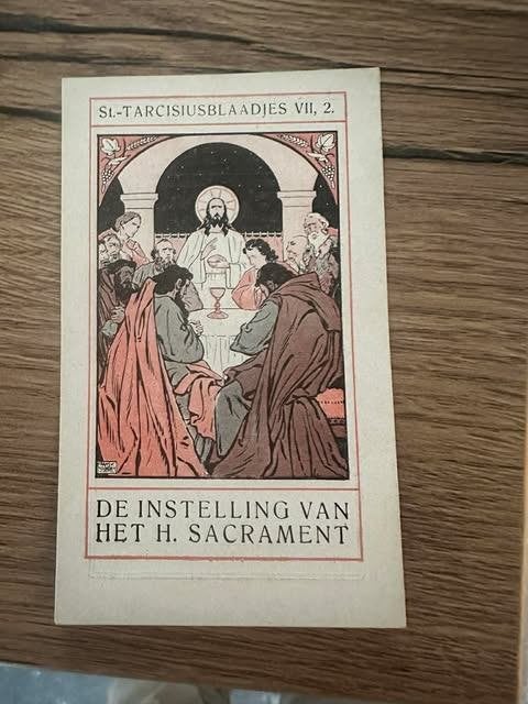 de instelling van het H. sacrament st Tarcisiusblaadjes, Collections, Enlèvement ou Envoi, Neuf, Carte ou Gravure, Christianisme | Catholique