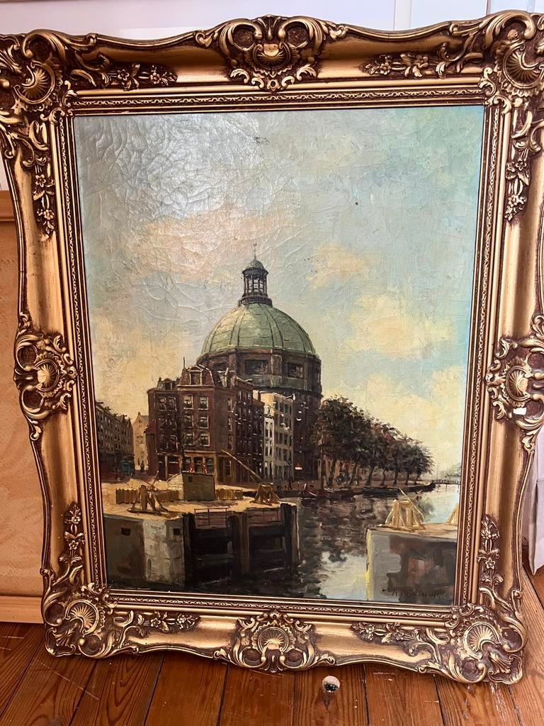 Oud Schilderij H.Van Wijngaarden, Antiek en Kunst, Ophalen