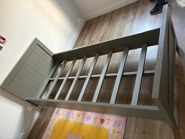 Bed met matras, Ophalen, Gebruikt, 90 cm, 190 cm of minder