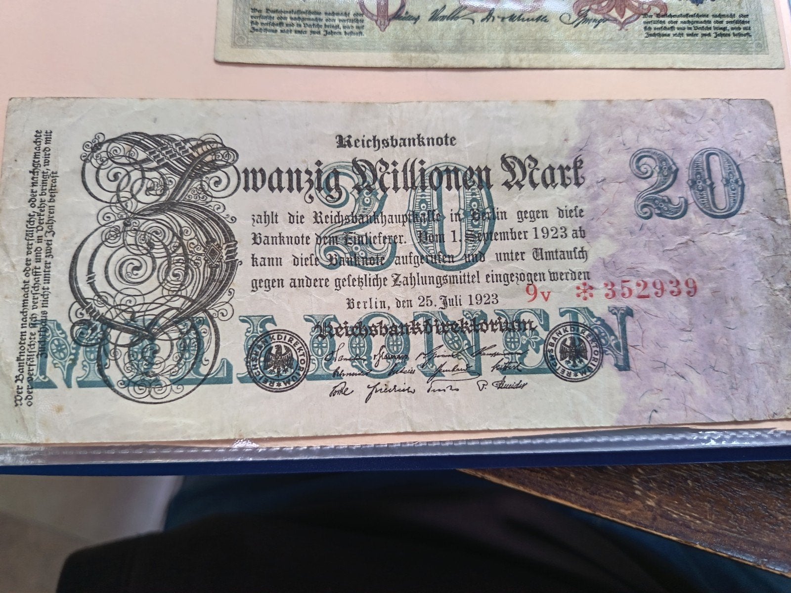 Ancien billet (7), Enlèvement ou Envoi