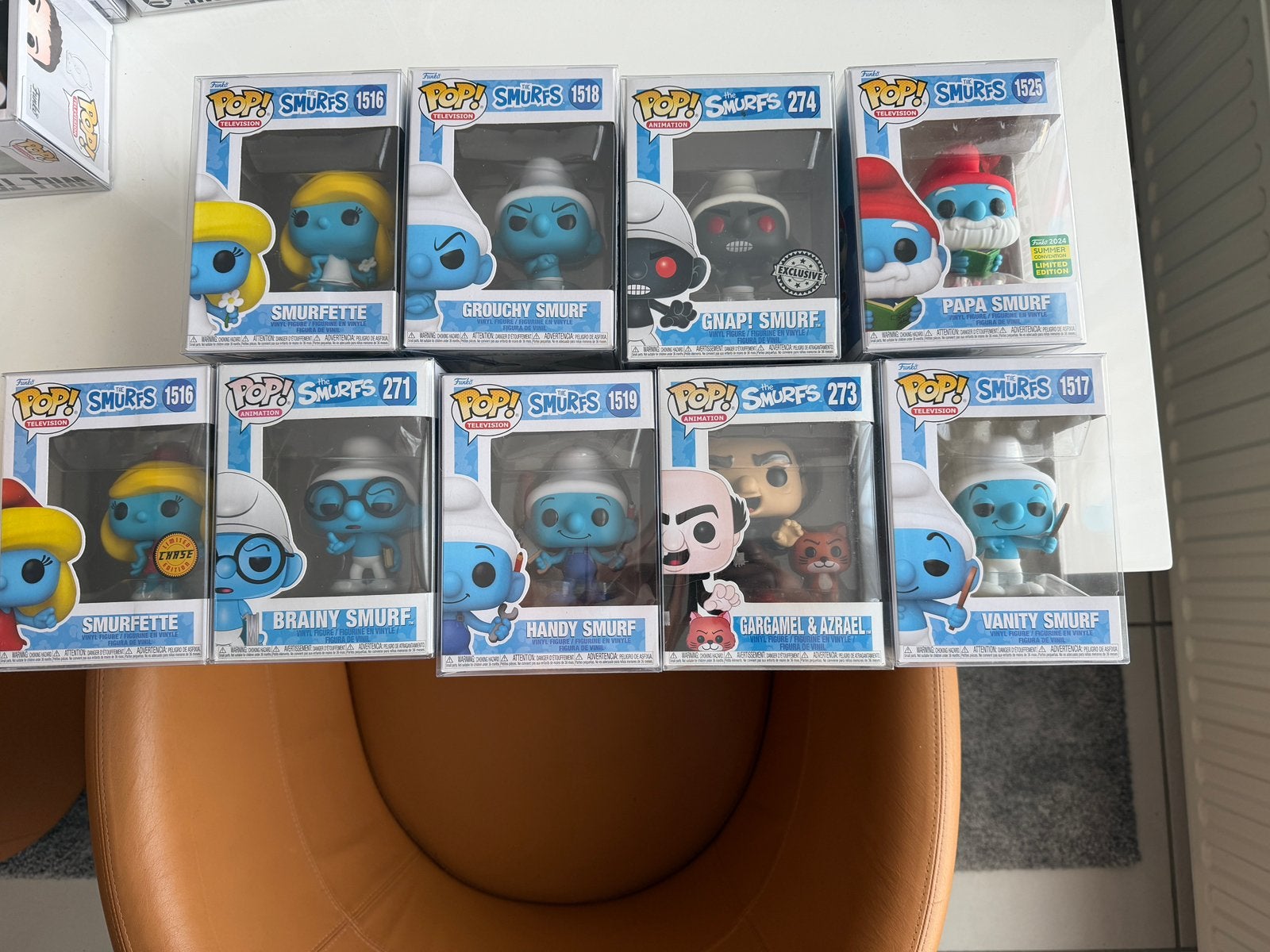 Funko pop Schtroumpfs tous avec protection, Collections, Schtroumpfs, Enlèvement, Comme neuf